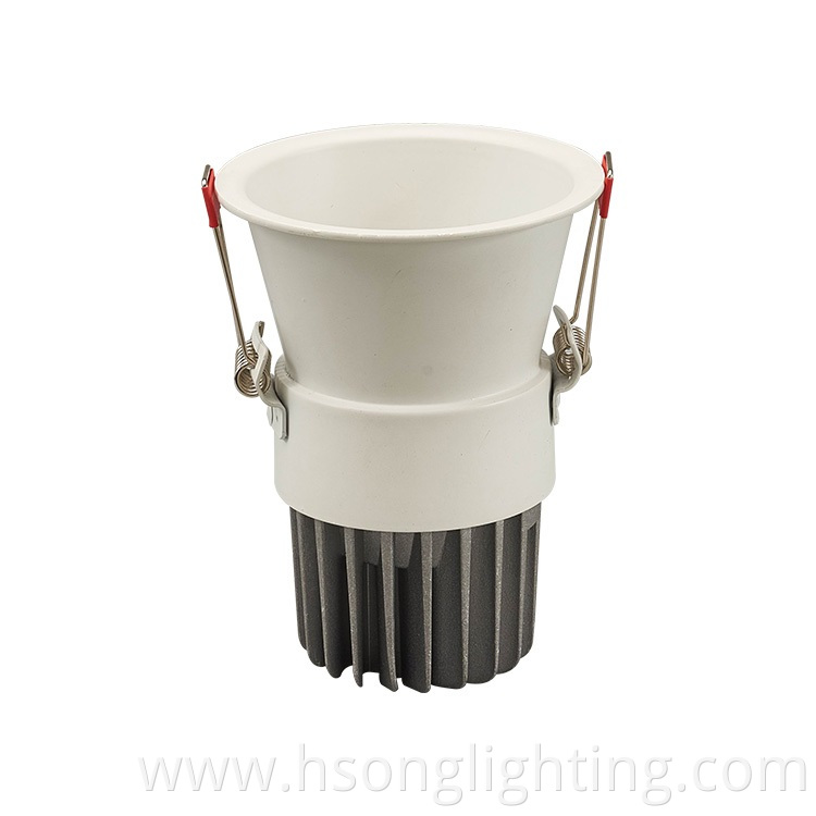Deep Anti Glare project quality led cob downlight 10w die-casting aluminium recessed downlight for hotel